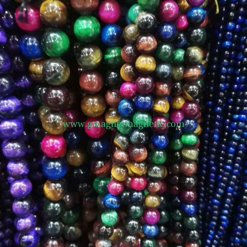 assorted color tiger eye round beads